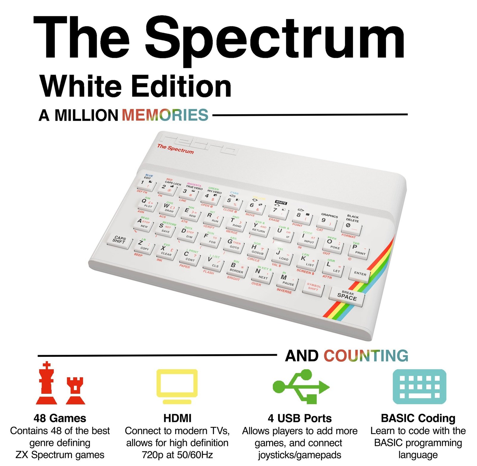 GEEKNPLAY - ZX Spectrum White Edition - Une réédition blanche
