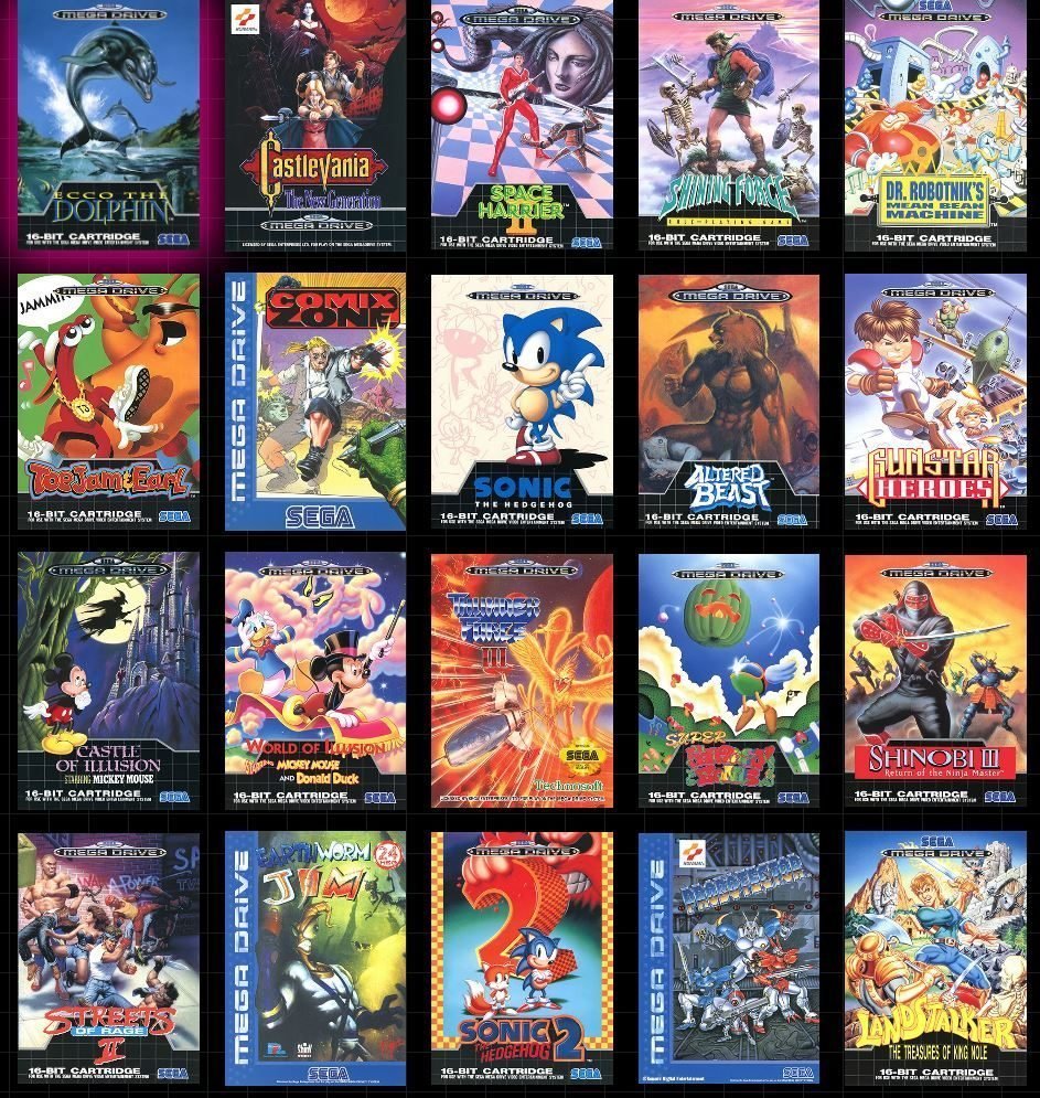 mini megadrive jeux