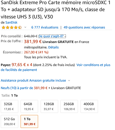 Carte SD Switch
