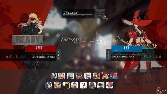Séléction de personnage
