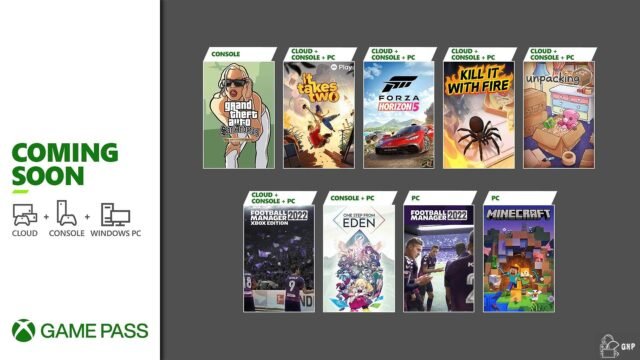 Xbox Game Pass sorties de novembre