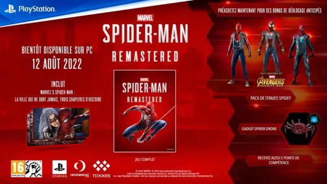 Marvel's Spider-Man Remastered Pack d'objets bonus PC