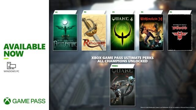 PC Game Pass nouveaux jeux disponibles