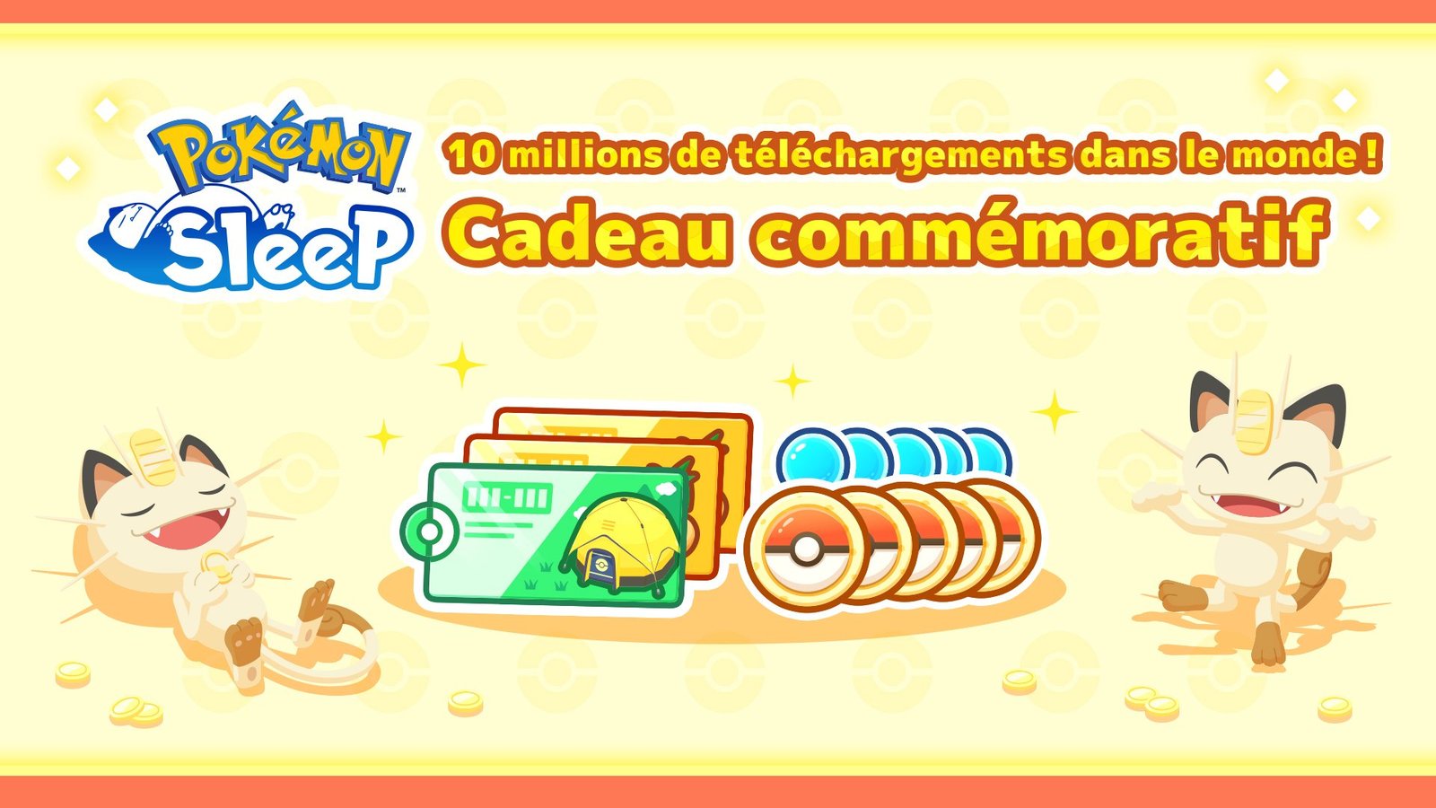 pokemon sleep cadeau commémoratif 10 millions