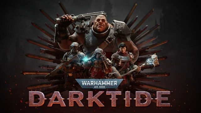 Warhammer 40,000: Darktide, titre du jeu avec les personanges